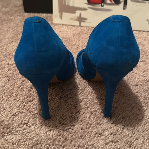 Blue Suede Pumps - Picture 3 of 7